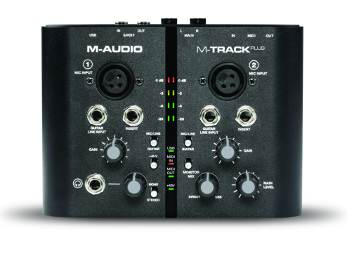 M-Audio M-Track Plus, top view.